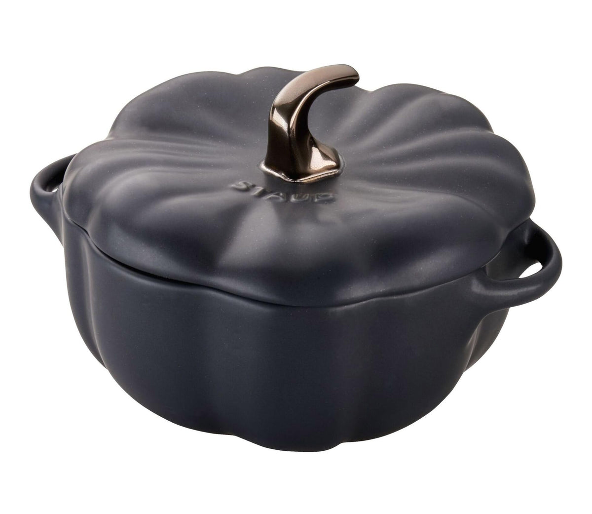 staub La Cocotte Special Shape 40508-549 Pumpkin, Cocotte, Black, 5.9 inches (15 cm), 0.2 fl oz (0.68 ml), Ceramic, Heat Resistant, Storage Container, Microwave Safe