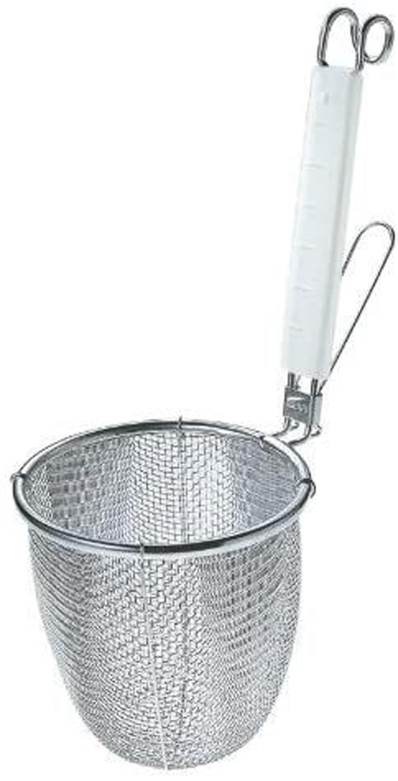 Three Snow Shin-Etsu Works 10123 Three Snow Silicone Pattern Tsubame Sanjo 18-8 Stainless Steel Commercial Ramen Strainer Made in Japan