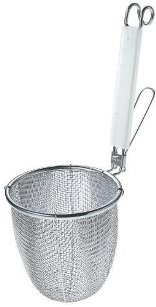Three Snow Shin-Etsu Works 10123 Three Snow Silicone Pattern Tsubame Sanjo 18-8 Stainless Steel Commercial Ramen Strainer Made in Japan