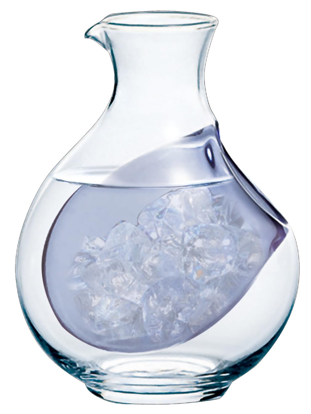 Toyo Sasaki Glass Cold Sake Cup, Blue, 4.2 x 4.2 x 5.4 inches (10.6 x 10.6 x 13.7 cm), Diameter: 1.8 inches (4.6 cm)