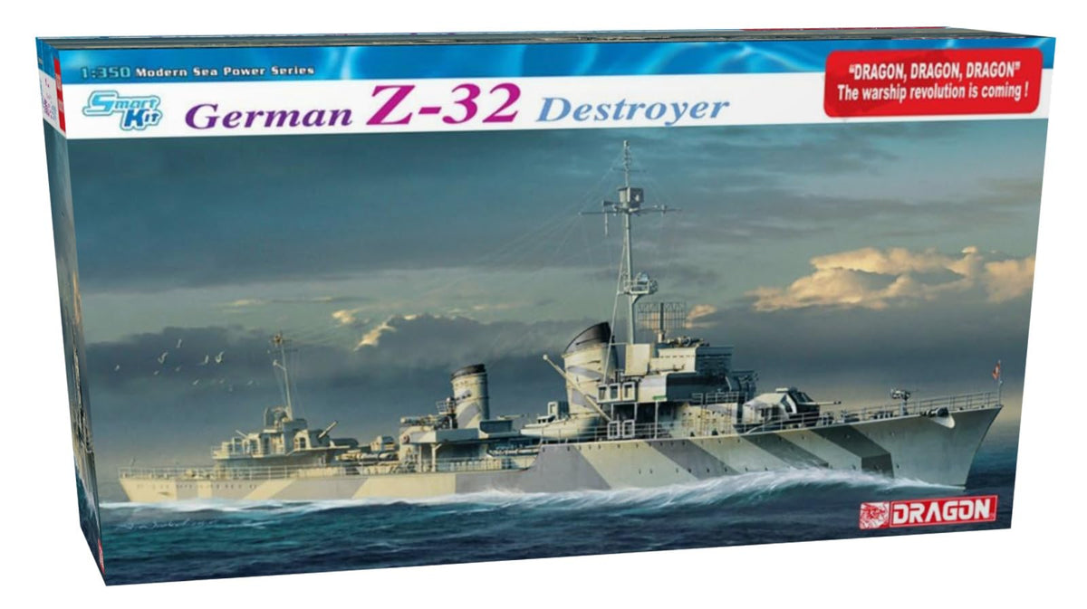 Dragon Models German Z-32 Destroyer Model Kit (1/350 Scale)