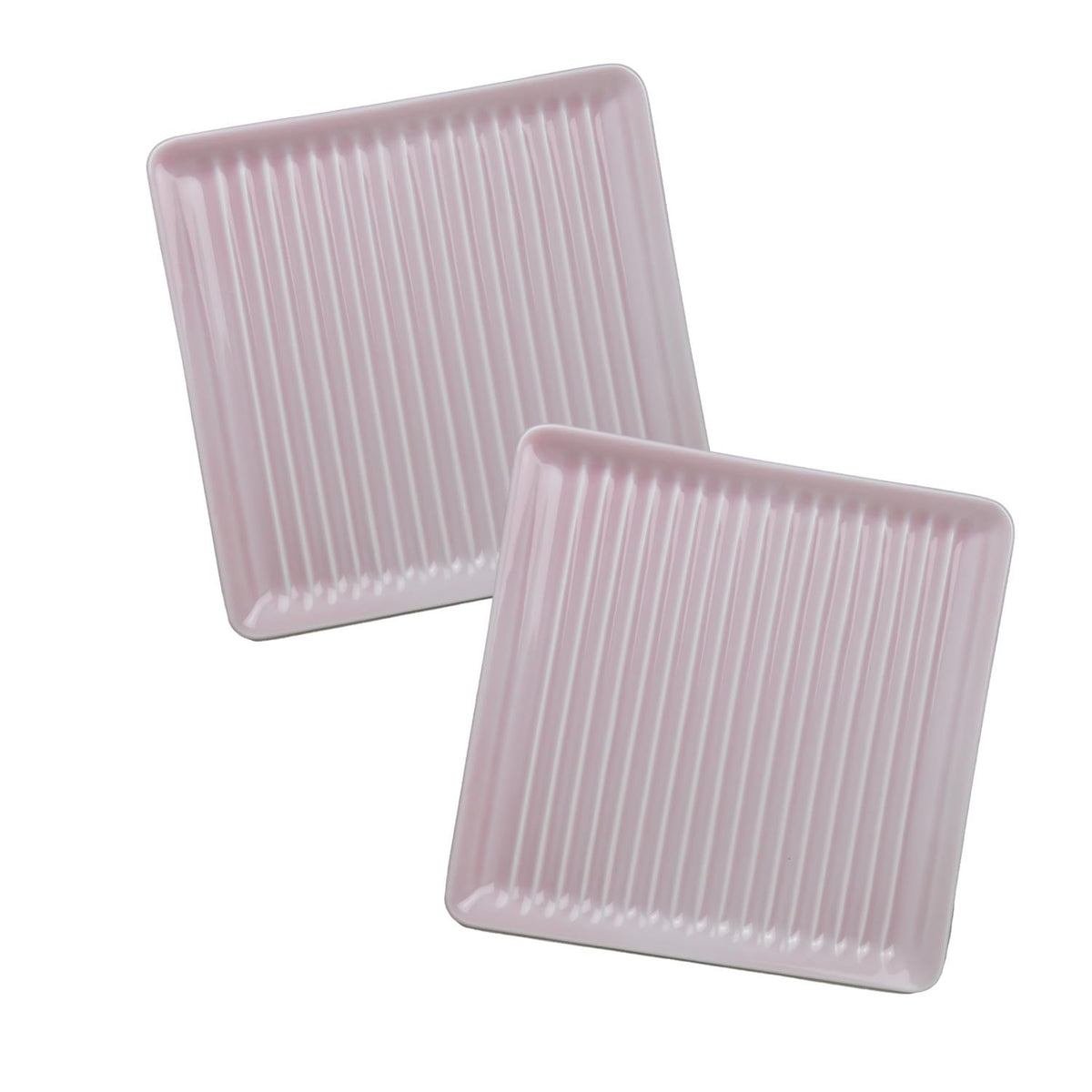 遊器浪漫 Yuuki Roman Convenient Bread Plate, Toast, Not Stuffy, 6.1 inches (15.5 cm), Stylish, Northern Europe, Deep-fried Sashimi (Removing Moisture/Oil/Uneven/Hasamiyaki), Made in Japan (Pink 2 Pieces)