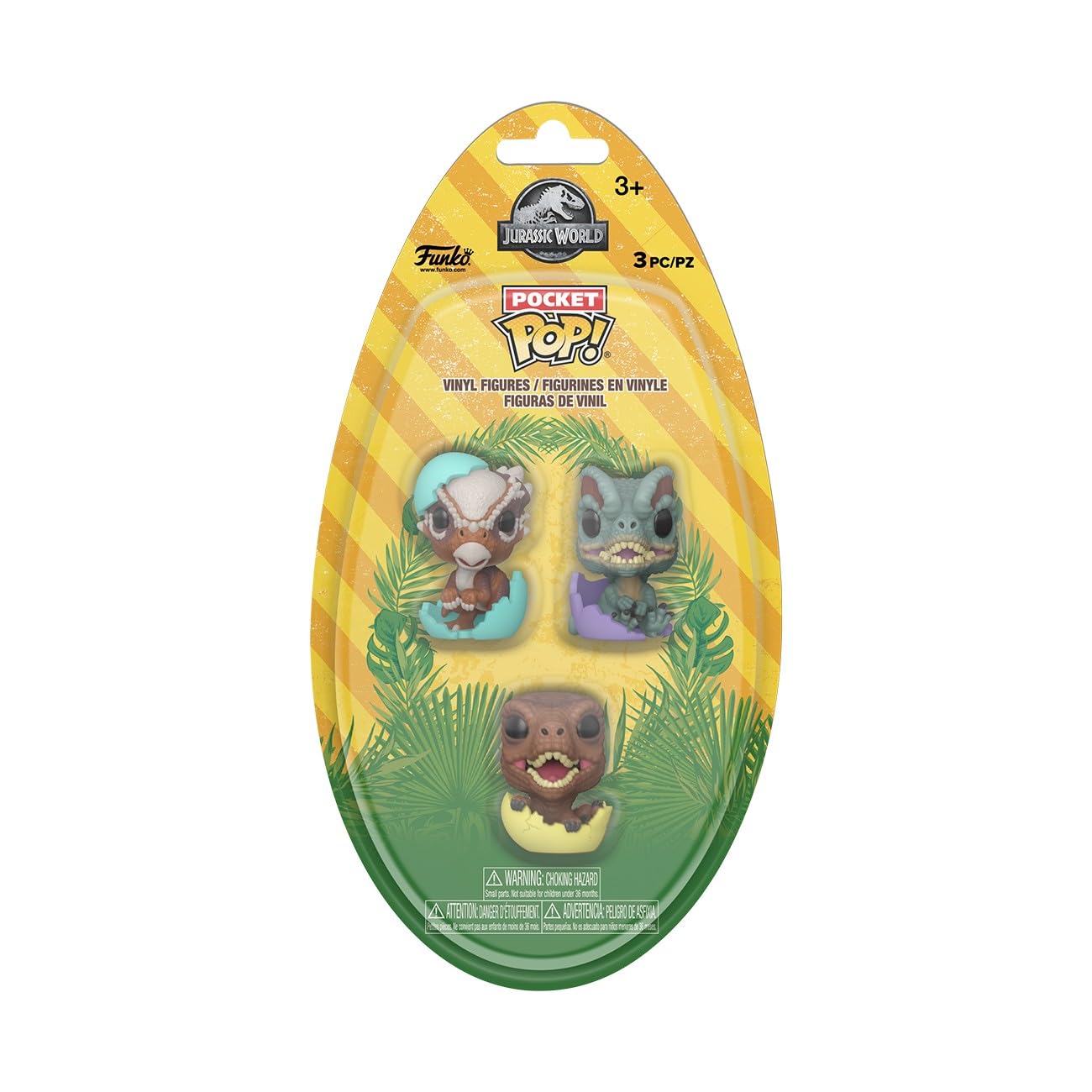 Funko Pop! Pocket Egg: Jurassic Park Spring - Baby Raptor, Dilophosaurus, and Stygimoloch - Collectable Vinyl Figure - Gift Idea - Official Merchandise - Toys for Kids & Adults