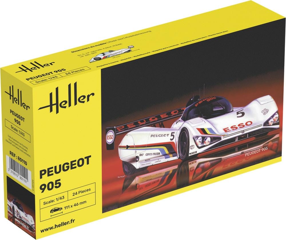 Platz HE80110 1/43 Peugeot 905 Plastic Model (Automotive)