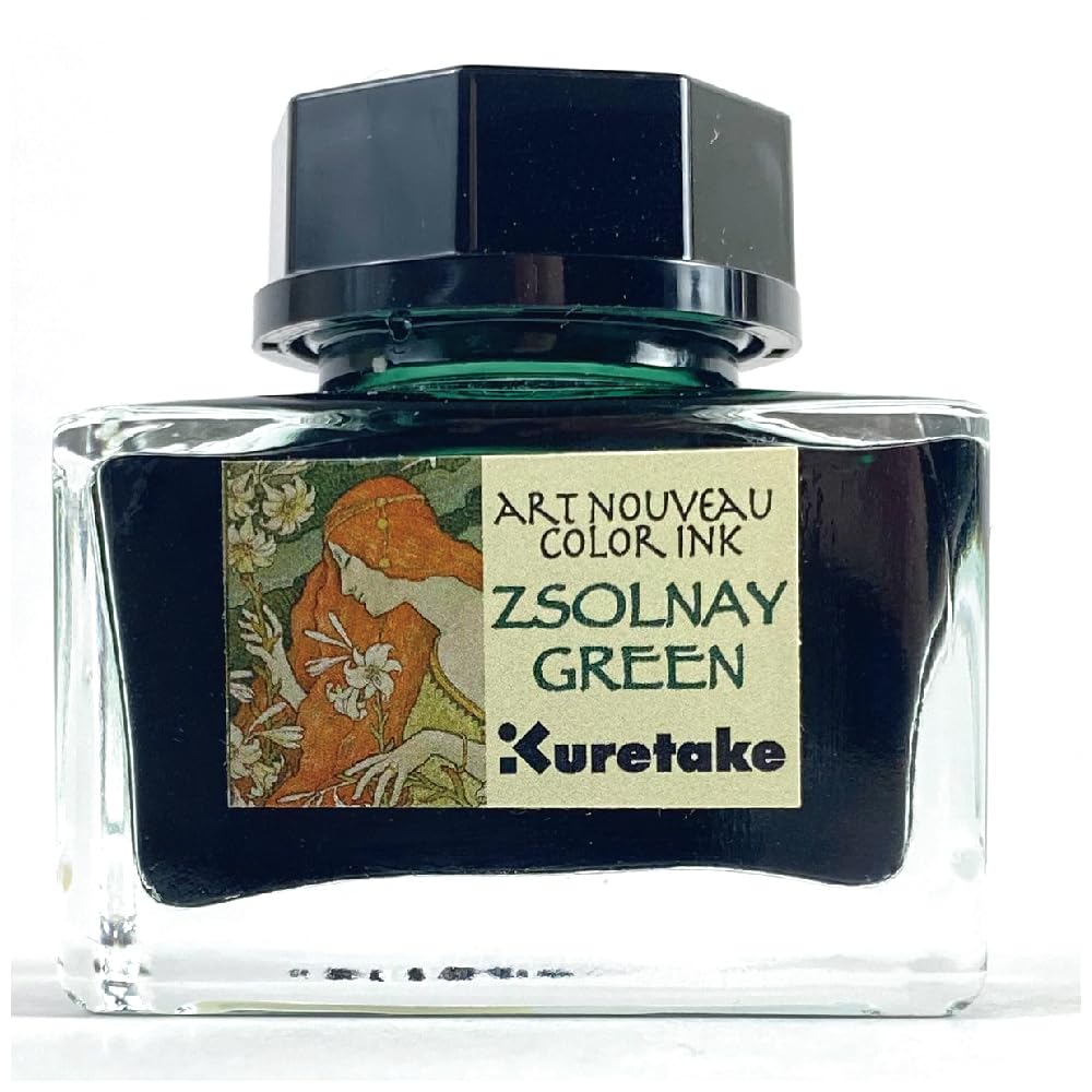 Kuretake ECF160-540 Ink Cafe Art Nouveau Jolnai Green