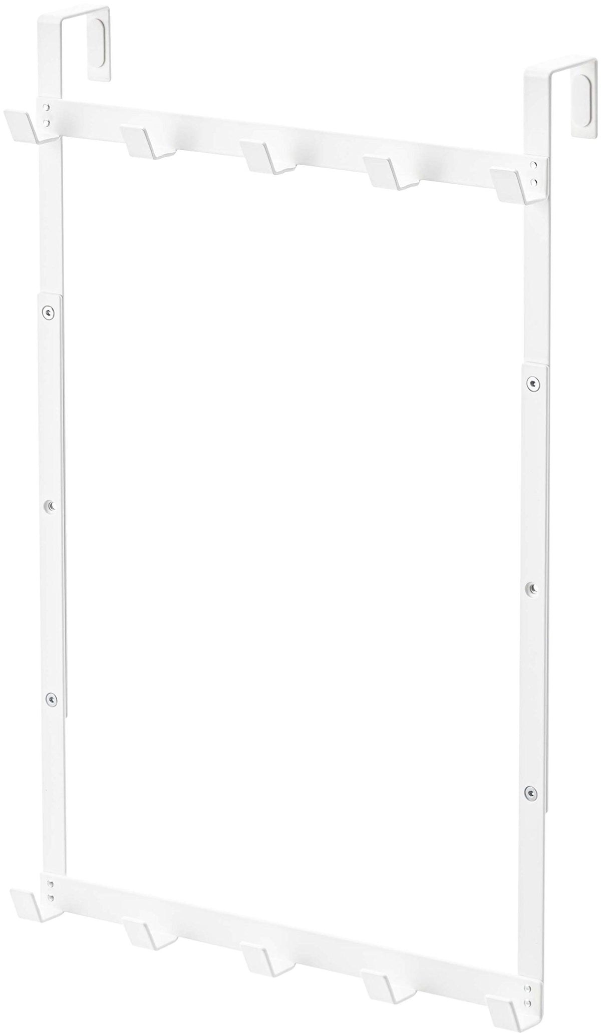 Yamazaki 4892 Door Hanger with Adjustable Height, White, Approx. W11.8 x D 3.0 x H 18.1 x 18.1 inches (30 x 7.5 x 46 x 56 cm), Smart, 3-Level Adjustable Height, Door Hook