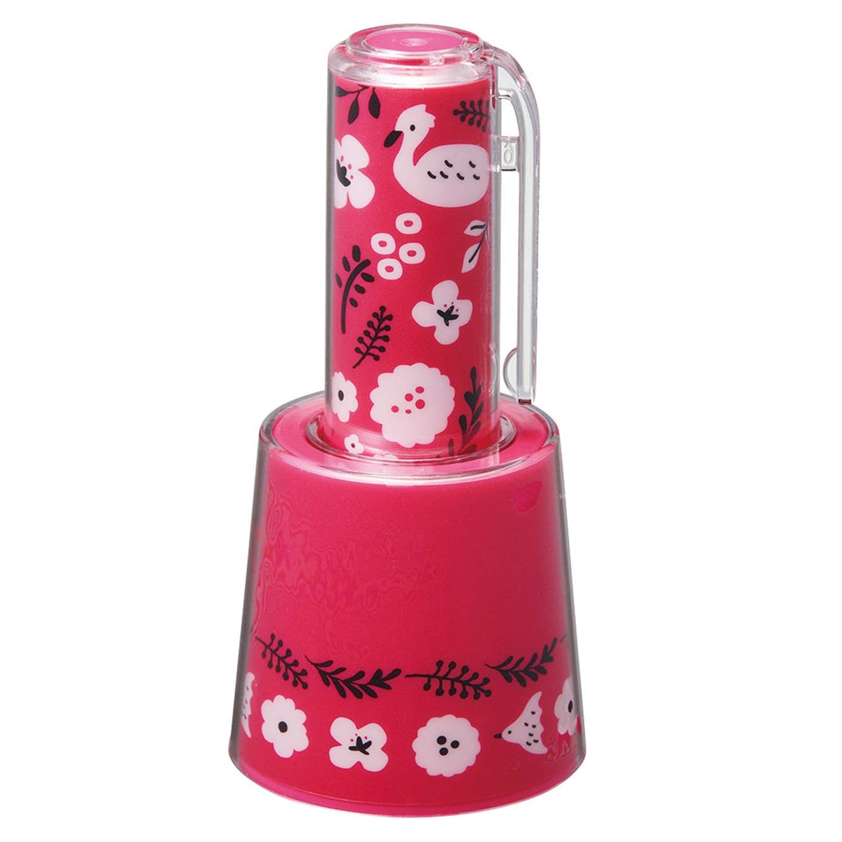Shachihata XL-9PKHST/H-NE1 Name 9 Dress-up Parts, Clip Holder & Stand, Nordic Pattern, Pink