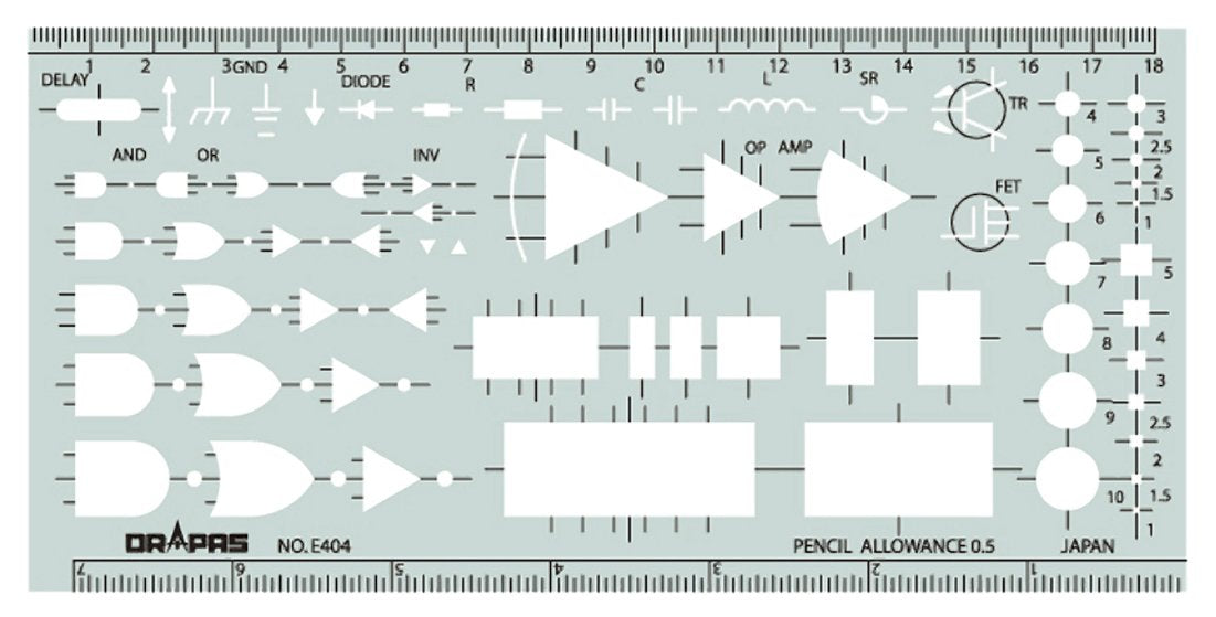 Gong pass template E404N logic circuit ruler B 31404 (japan import) by Dorapasu
