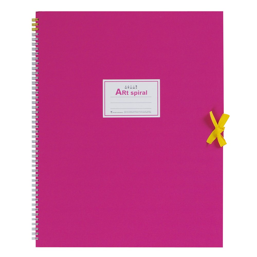Maruman S316-08 Sketchbook Art Spiral F6 Thick Drawing Paper, 24 Sheets, Pink