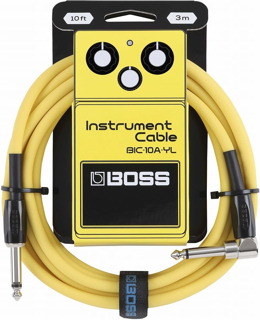 BOSS BOSS Guitar Cable BIC-10A-YL Ideal for Connecting Guitar/Bass to Effectors/Amplifiers YL Yellow
