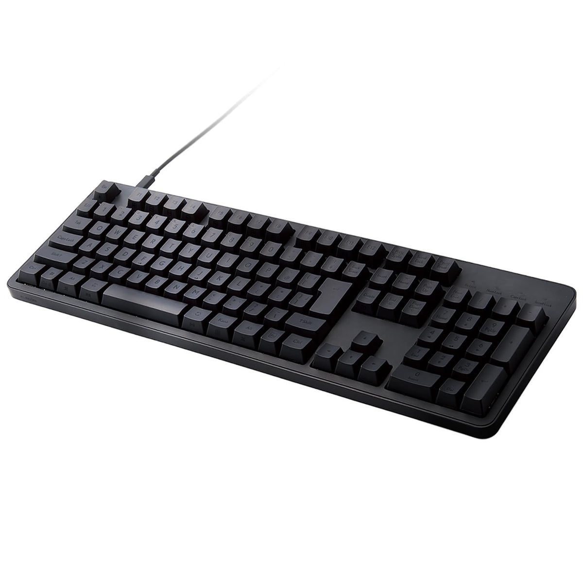 Elecom TK-MC50UKTBK Leggero Mechanical Keyboard, Wired Full Size, N Key Rollover, 50 Million Times, Heavy Duty Switch, Brown Axis, Black