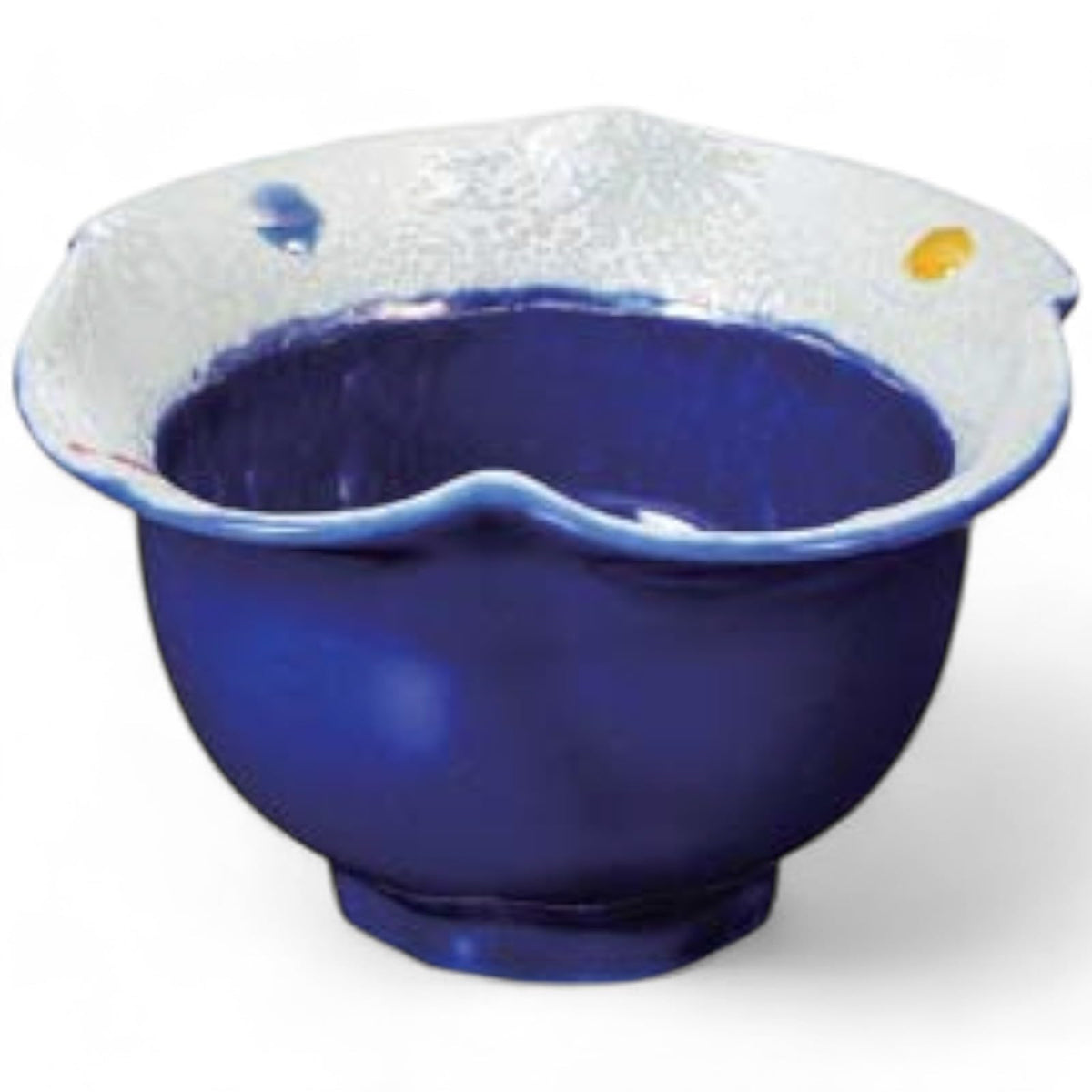 匠美風(Sho Bifu) Takumikaze Arita Ware 3.1 inches (8 cm) Serving Plate, Lapis Glaze, Polka Dot Flower Buchi, Inner Included, Made in Japan