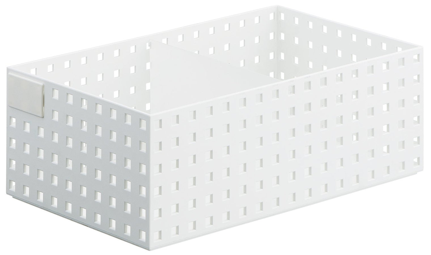 LIKE-IT S9046 Storage Box, Multi-Compartment, Modern, Minimalist, White, 8.3 x 13.8 x 4.9 inches