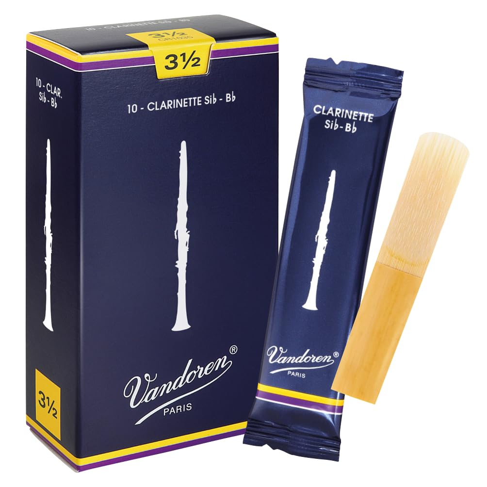 Vandoren CR1035 Bb Clarinet Traditional Reeds Strength 3.5; Box of 10