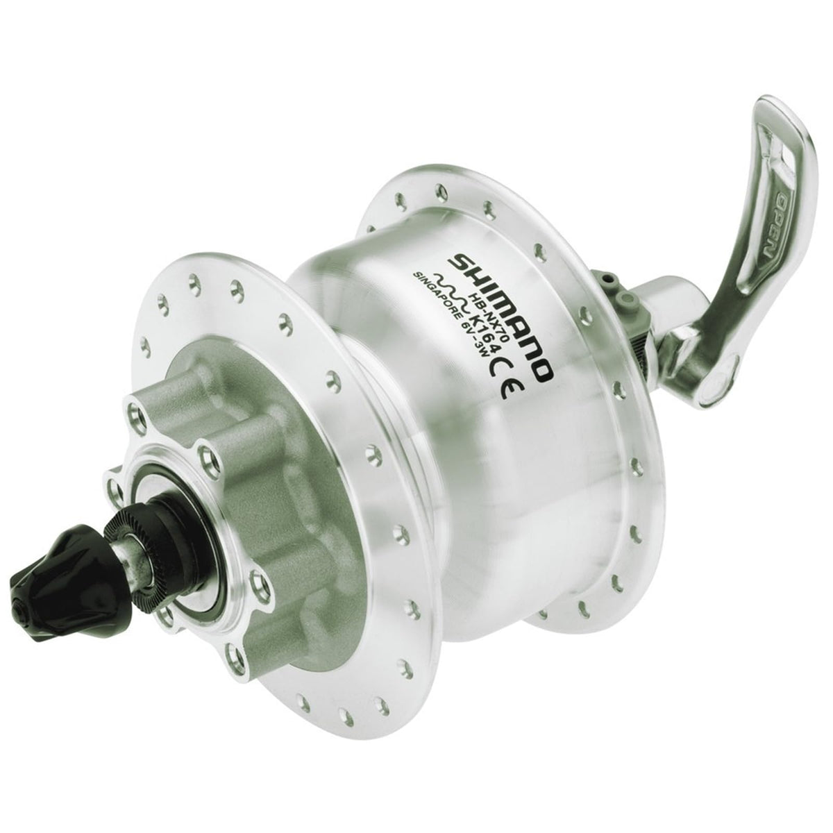 SHIMANO Unisex – Adult's DH-3D32 Hub Dynamo, Black, Standard Size