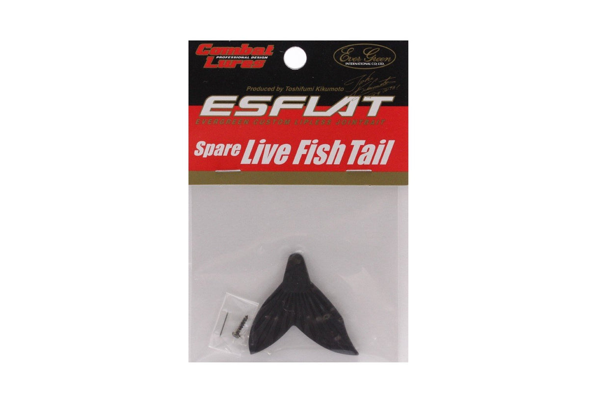 Evergreen S Flat Spare Live Fishtail, Black