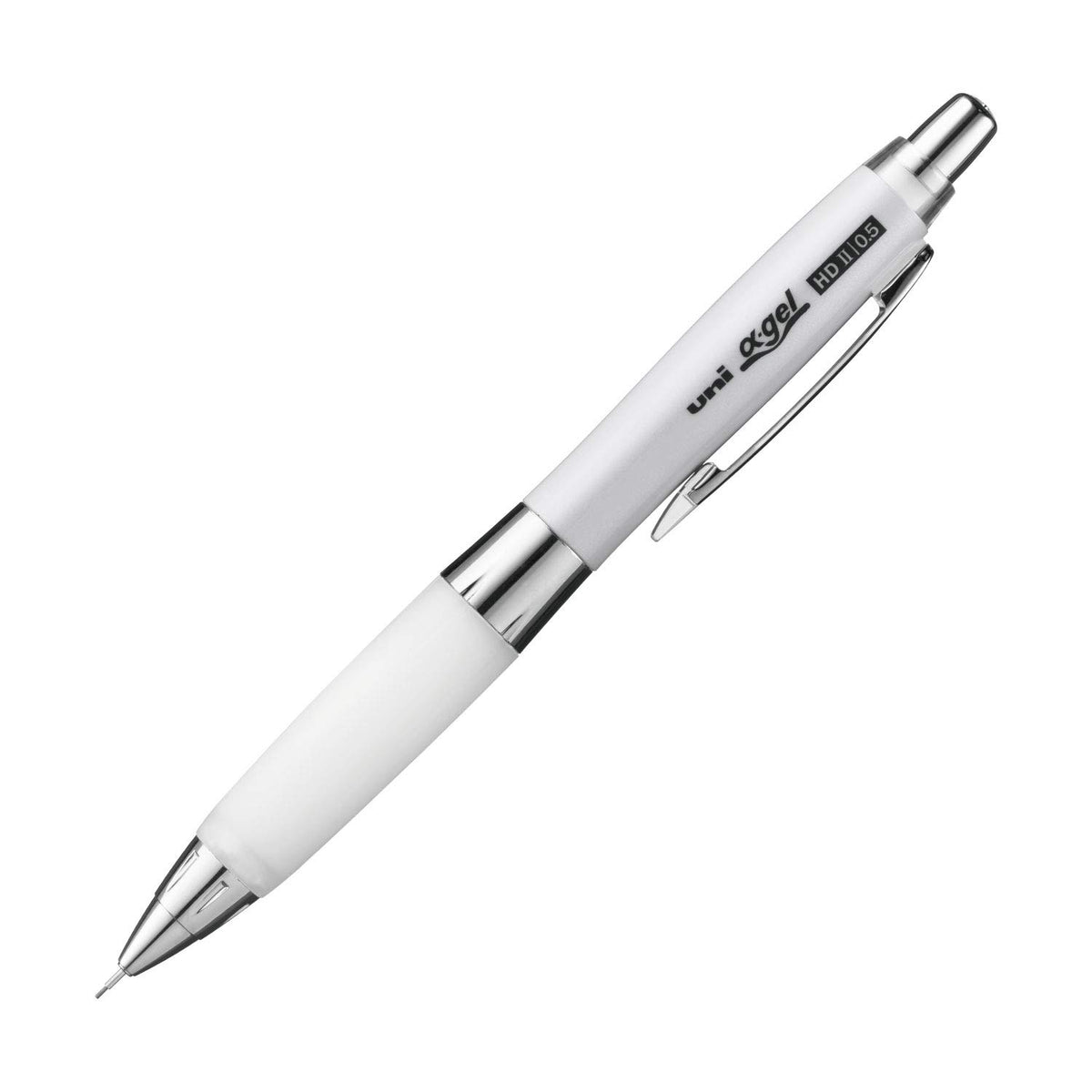 Uni Alpha-Gel Shaker 0.5mm Mechanical Pencil with Firm Grip, White (M5619GG1P.1)