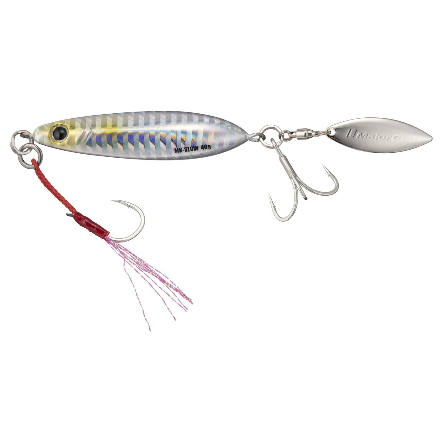 Major Craft Maki Jig Slow, Metal Jig, 1.4 oz (40 g), Silver #8 Lure