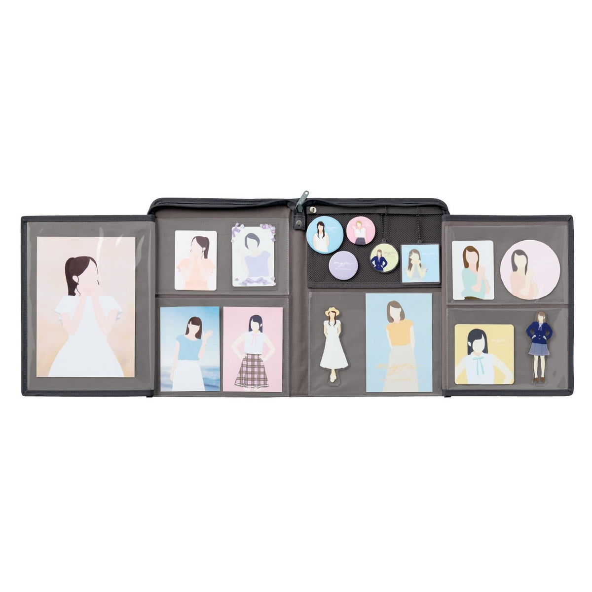 Lihit Lab myfa Altar Display Collection Stand, Charcoal Black, A3303-24