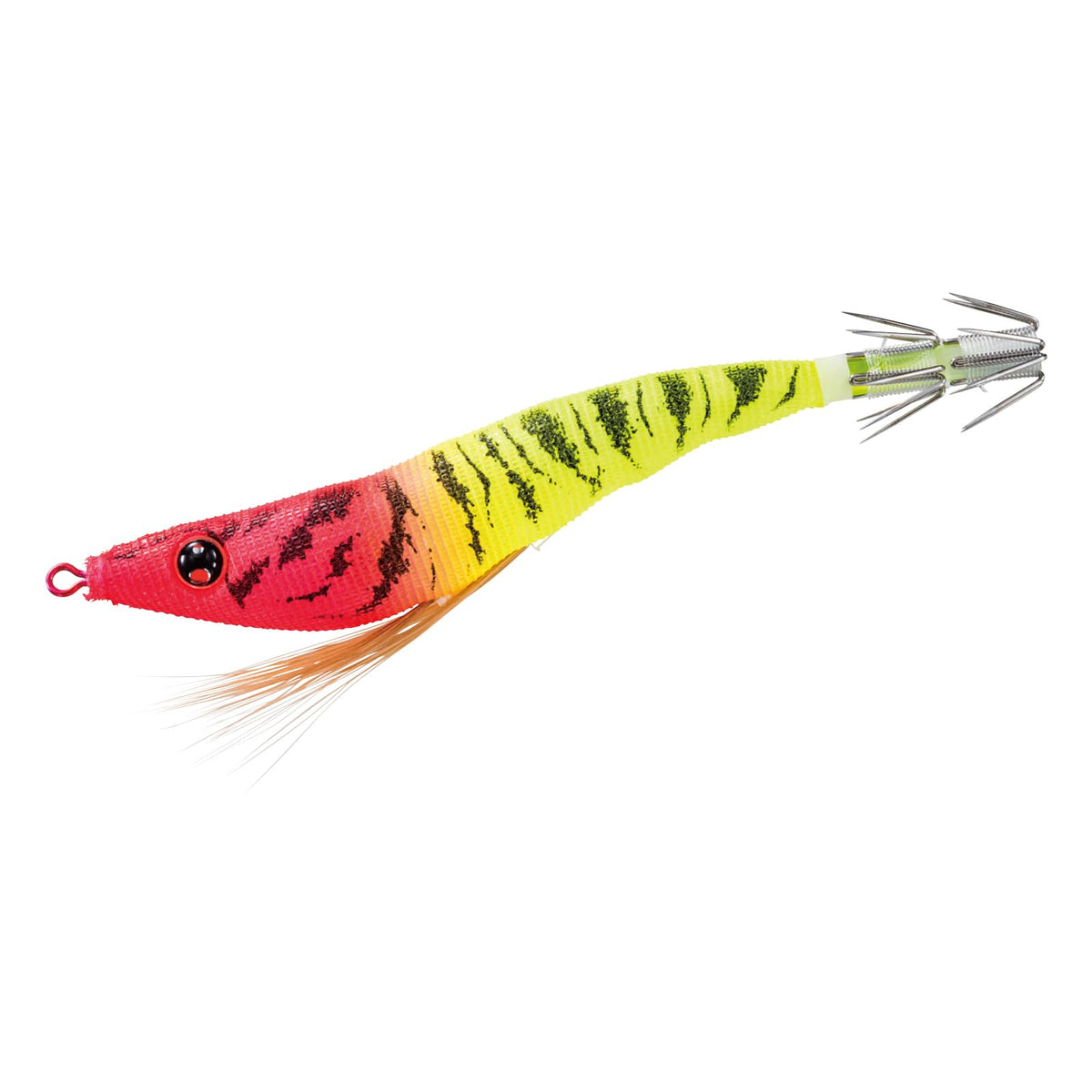 Protectection (duel) egi EZ Slim 布巻 G 80 mm Luminous Red Yellow LRY