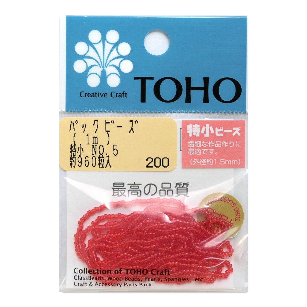 TOHO Special Small Beads, Thread Threading Beads, Outer Diameter Approx. 0.06 inches (1.5 mm), 3.3 ft (1 m), No. 5