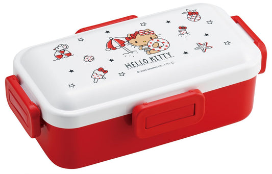Skater PFLB6-A Bento Box, Fluffy Serving Lunchbox, 18.0 fl oz (530 ml), Sanrio Hello Kitty, Summer Days Girls, Made in Japan