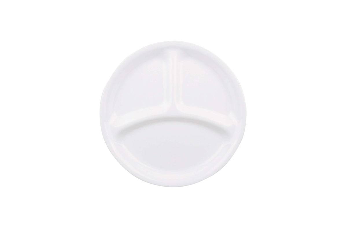 Corelle J385-N CP-8915 Plate, Outer Diameter 8.5 inches (21.5 cm), Shatter-Resistant, Lightweight, Winter Frost White, Lunch Plate (Small)
