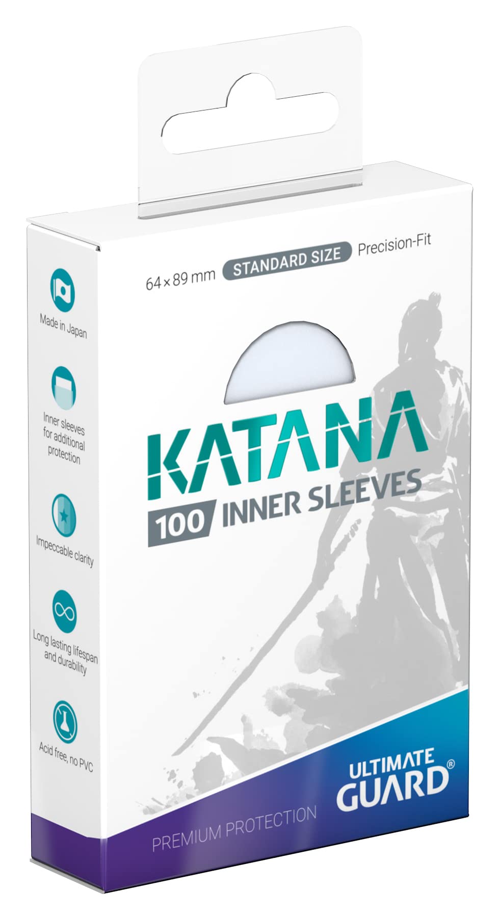 Ultimate Guard Katana Inner Card Sleeves, 100 Standard Size TCG Sleeves, 64 x 89mm, Clear, Tournament Sleeves, No PVC & Acid-Free, Optimal Double-Sleeving