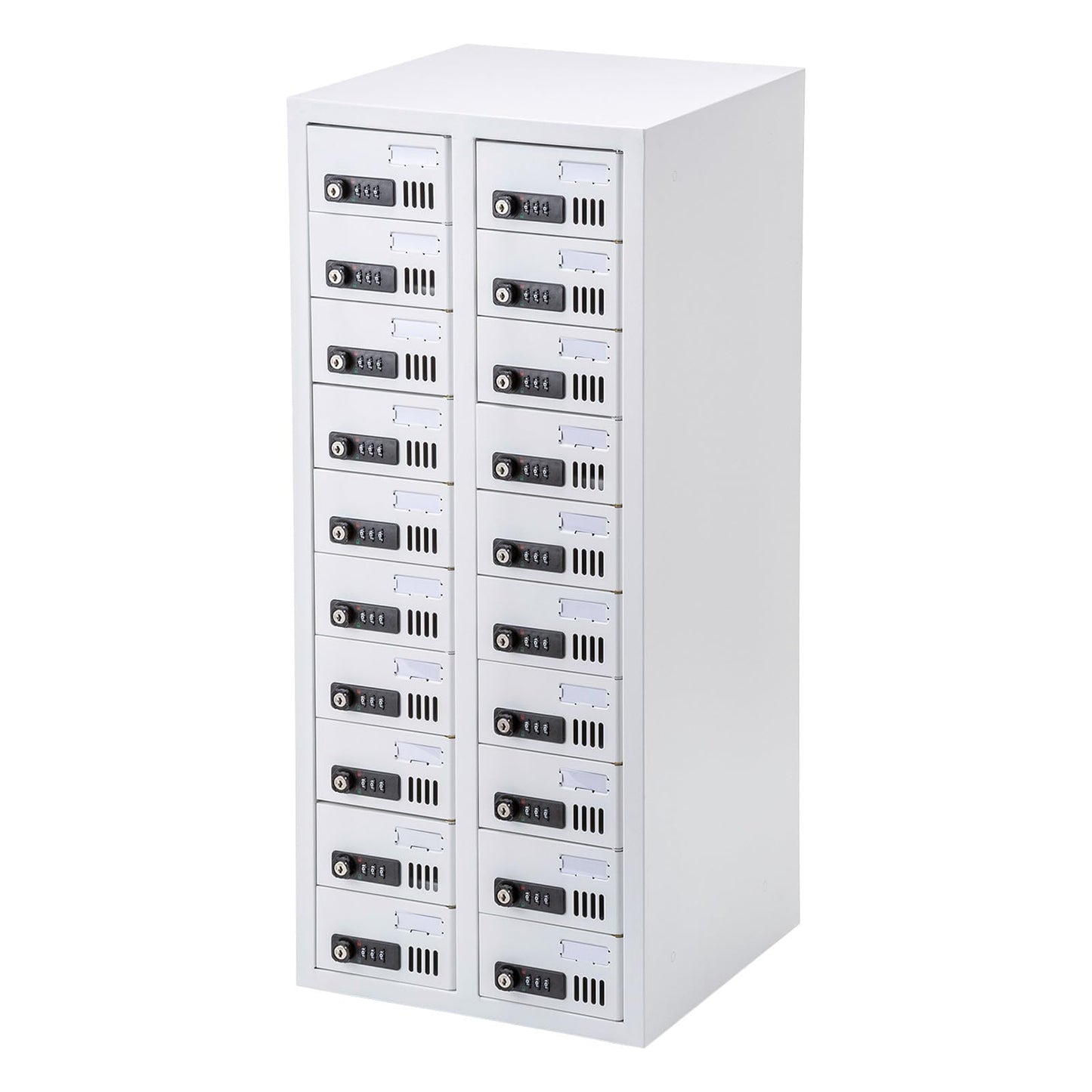 Sanwa Supply CAI-CABSP69 Smartphone Storage Box for Individual Management (20 Units, Portrait, Dial Lock)