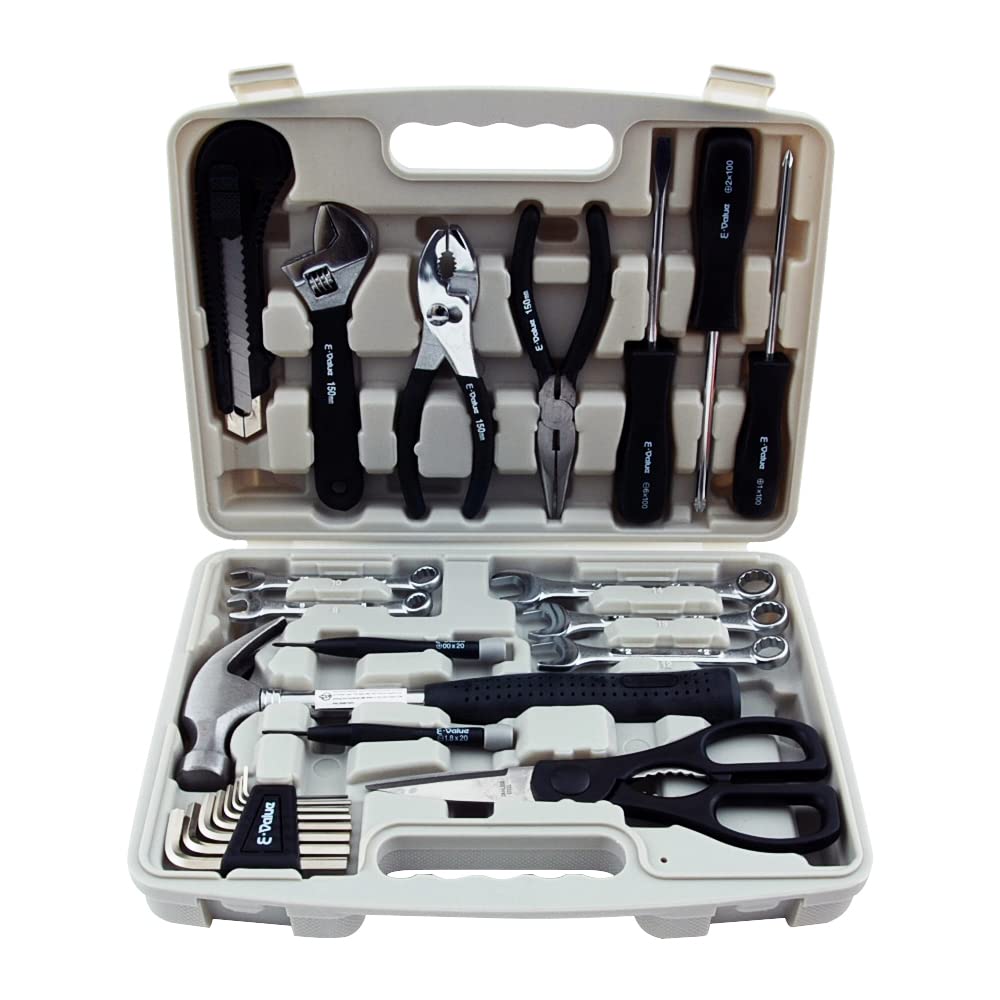 E – Value Home Tool Set DIY for Home Maintenance 24 Piece Set of ETS – 24H