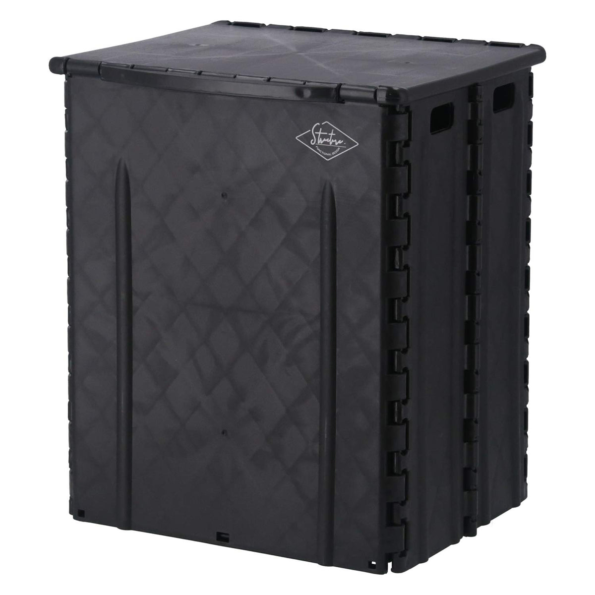 不二貿易(Fujiboeki) Fuji Boeki 86105 Storage Box, Camping Trash Can, Folding Chair, Outdoor Chair, Width 12.6 inches (32 cm), Black, Load Capacity 176.4 lbs (80 kg)