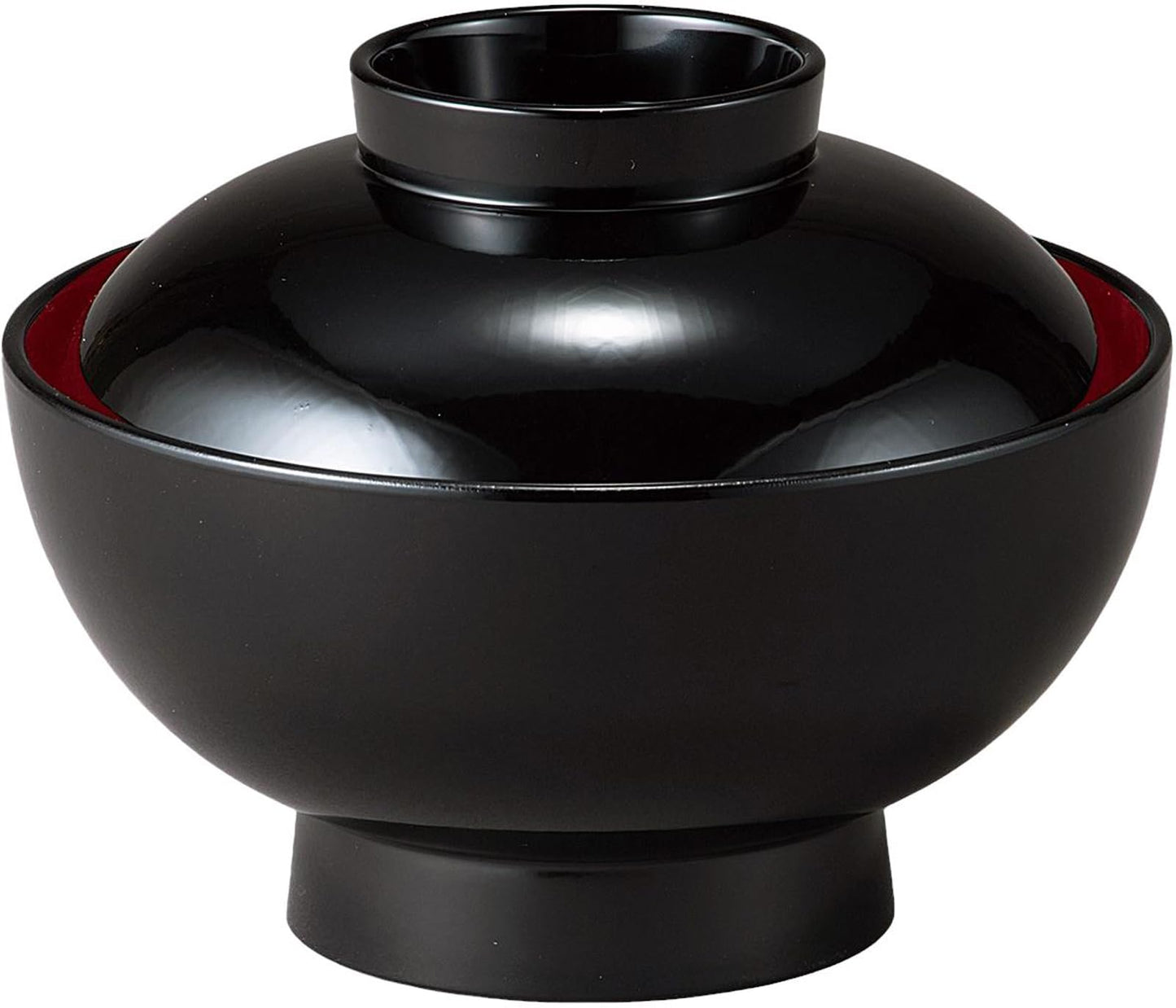 Fukui Craft 30048160 Dishwasher Safe, 4 Inches, Sensui Bowl, Plain Black (Vermilion)