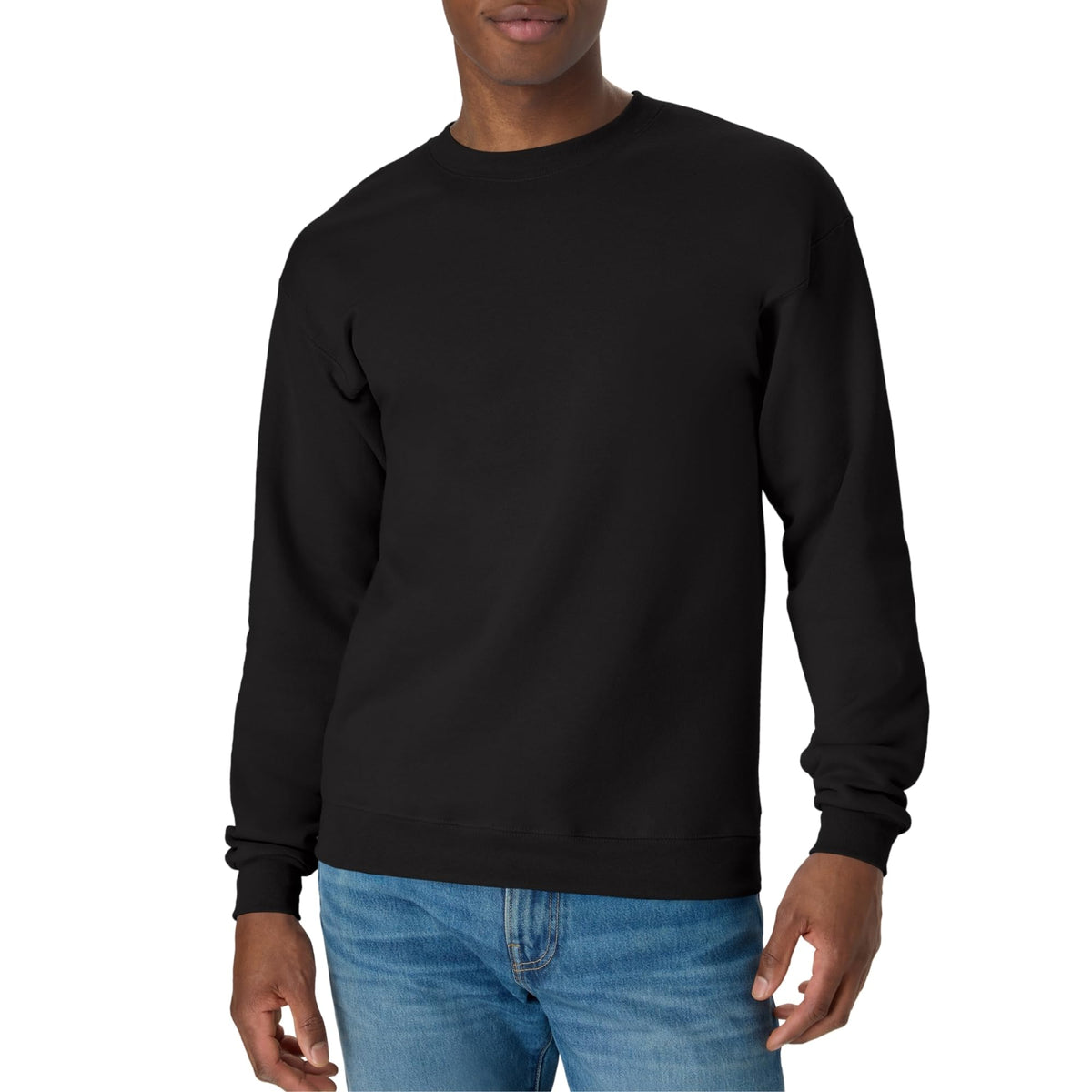 Hanes Men's EcoSmart Sweatshirt, Black, 2XL