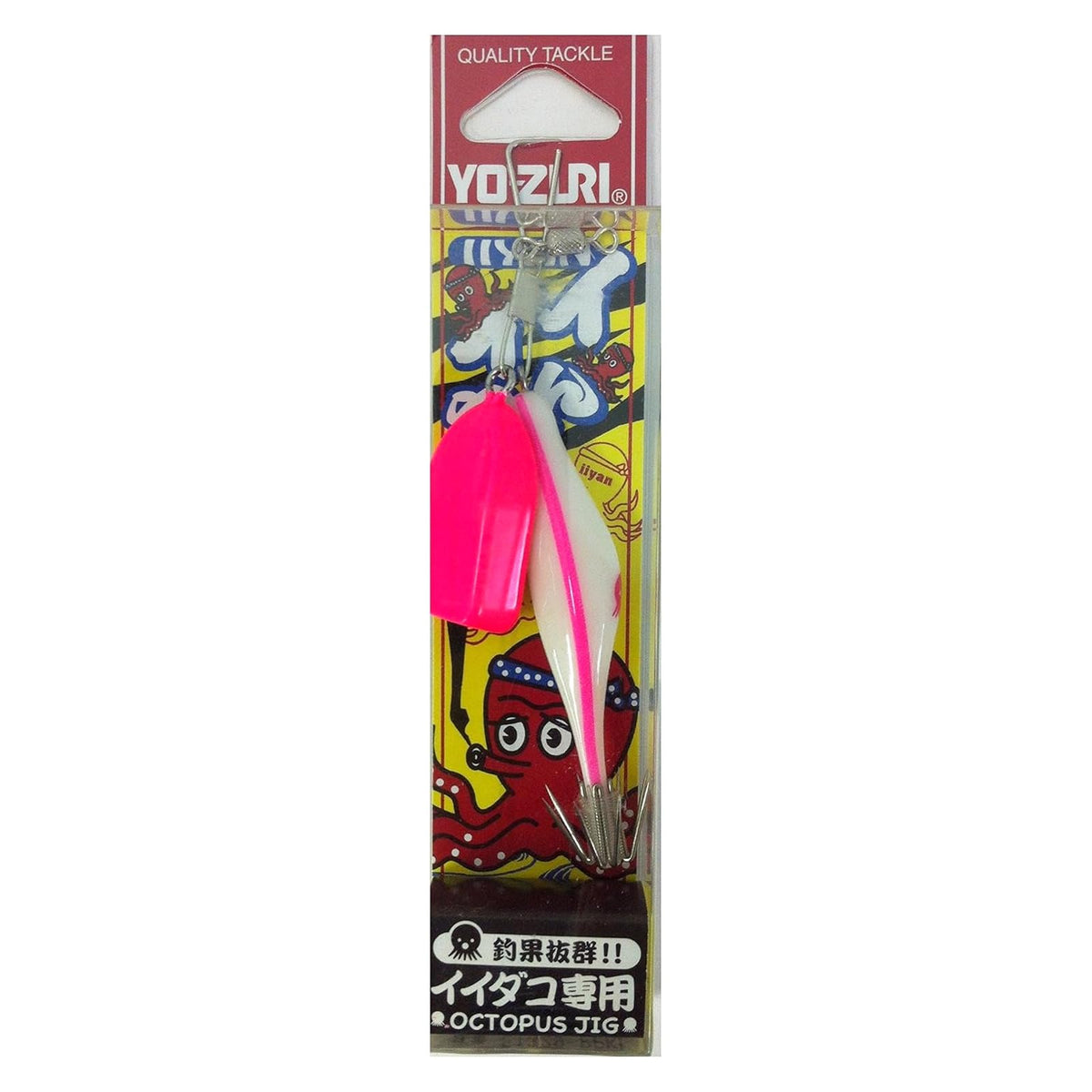 Yo-Zuri Squid Lure, Octopus: ST, with Lead, No. 6, PPKL, Pearl Pink Line