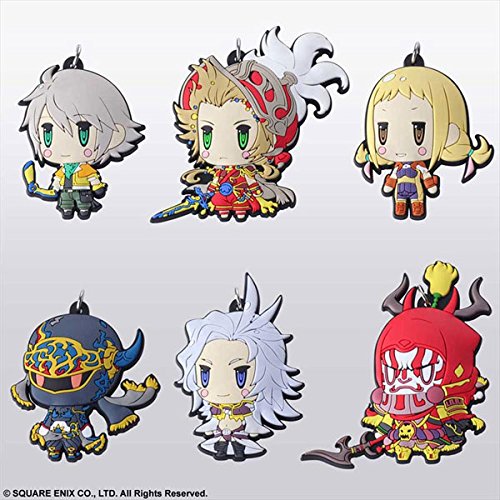 Square Enix Final Fantasy Trading Rubber Strap Vol. 5 Random Blind Box Set of 6 Keychain Strap