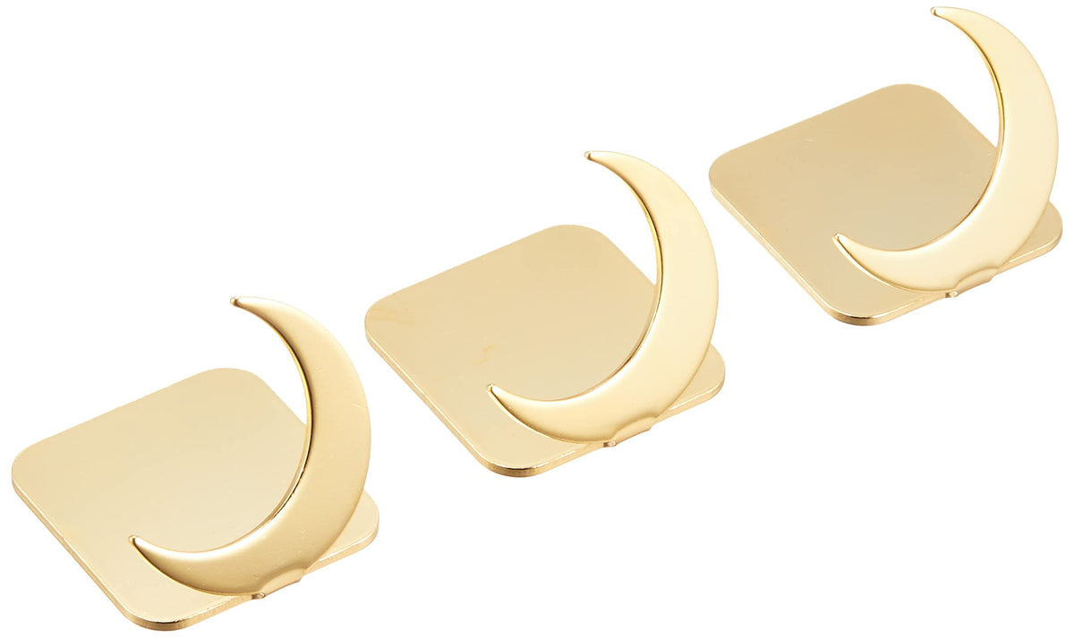 Takakuwa Metal 407507 Chopsticks Rest Golden Crescent Moon Set of 3 Evening