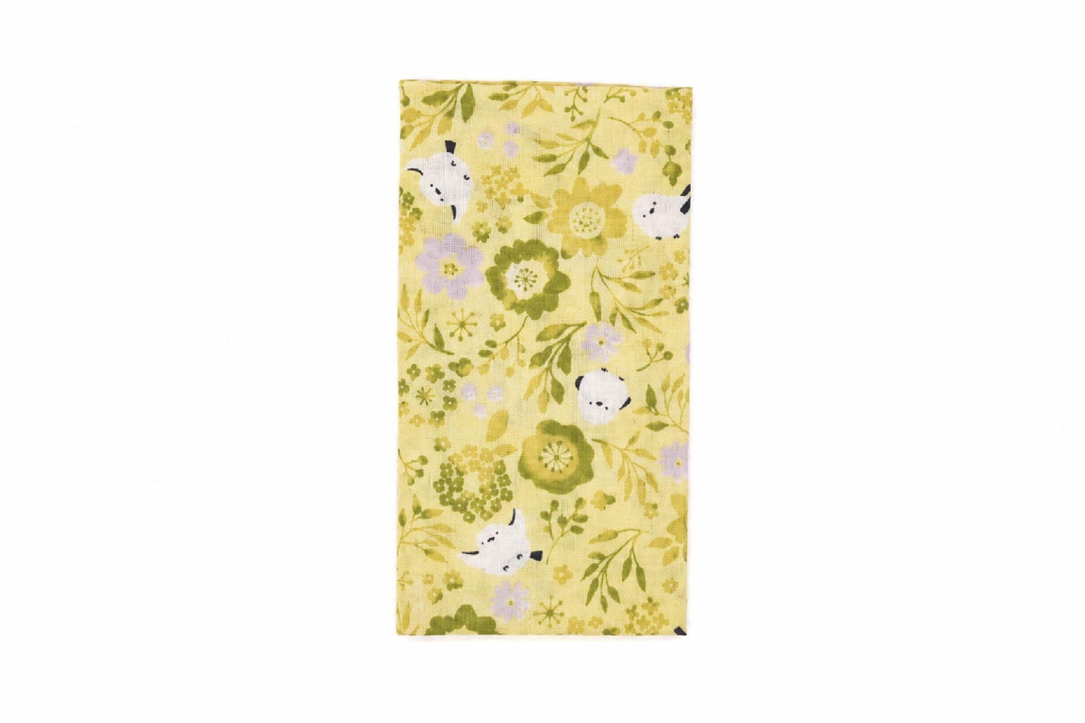 Japanese Gauze Tenugui Towel – 100% Cotton Made in Japan – Quick Dry, Soft & Lightweight Kitchen Tea Towel, Face & Hand Towel for Travel, Gym and Daily Use (1, Northern Long-tailed Tit Yellow, Medium)