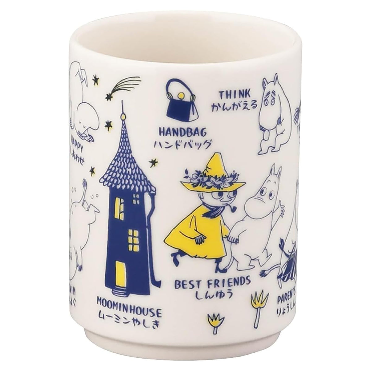 Moomin MM14001-327 AREKORE SUSHI Tea Cup, 10.1 fl oz (300 ml), Diameter Approx. 3.1 x 3.9 inches (8 x 10 cm), Moomin Women's Gift, Birthday Tableware, Miscellaneous Goods, White