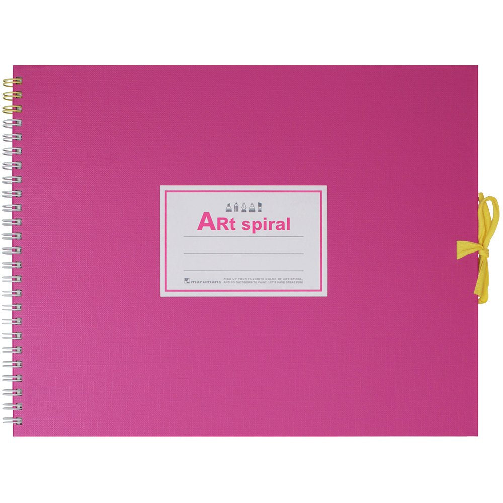Maruman S313-08 Sketchbook Art Spiral F3 Thick Drawing Paper, 24 Sheets, Pink