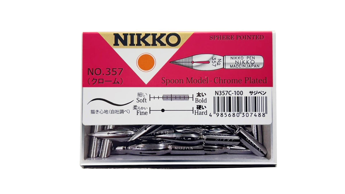 Nikko N357C100 Nib, Saji Chrome, Pack of 100