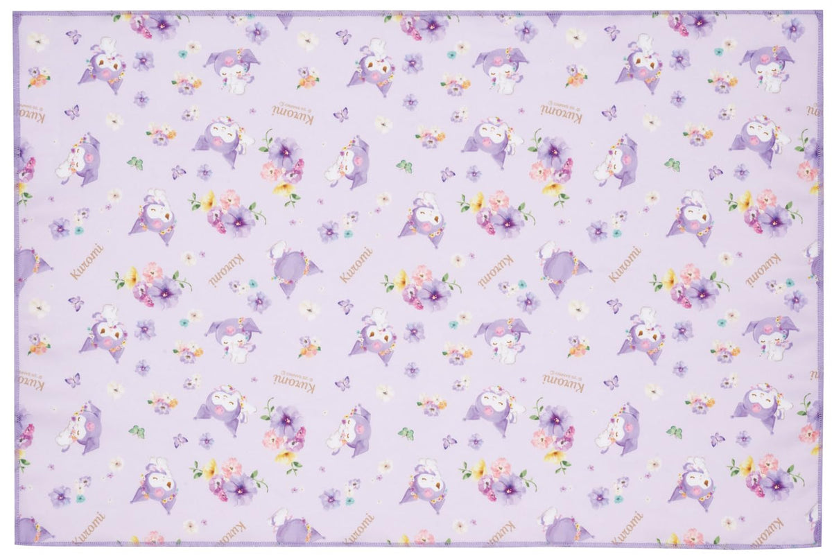 Skater LTM1C-A Large Lunch Cloth, Nafkin, 23.6 x 15.7 inches (60 x 40 cm), Sanrio Chromi, Pastel Vivid Watercolor Flowers, Girls, Large