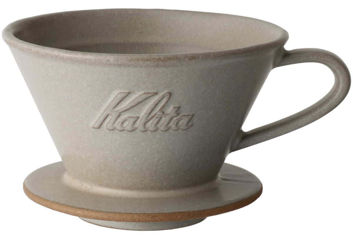 Carita Coffee Dripper Mino Ware High Heat Retention Pottery, For 2-4 People, Sand Beige, #02101, Wave Series, Made in Japan, Drip Equipment, For 2 People, For 4 Cups, Porcelain, Stylish, Outdoor
