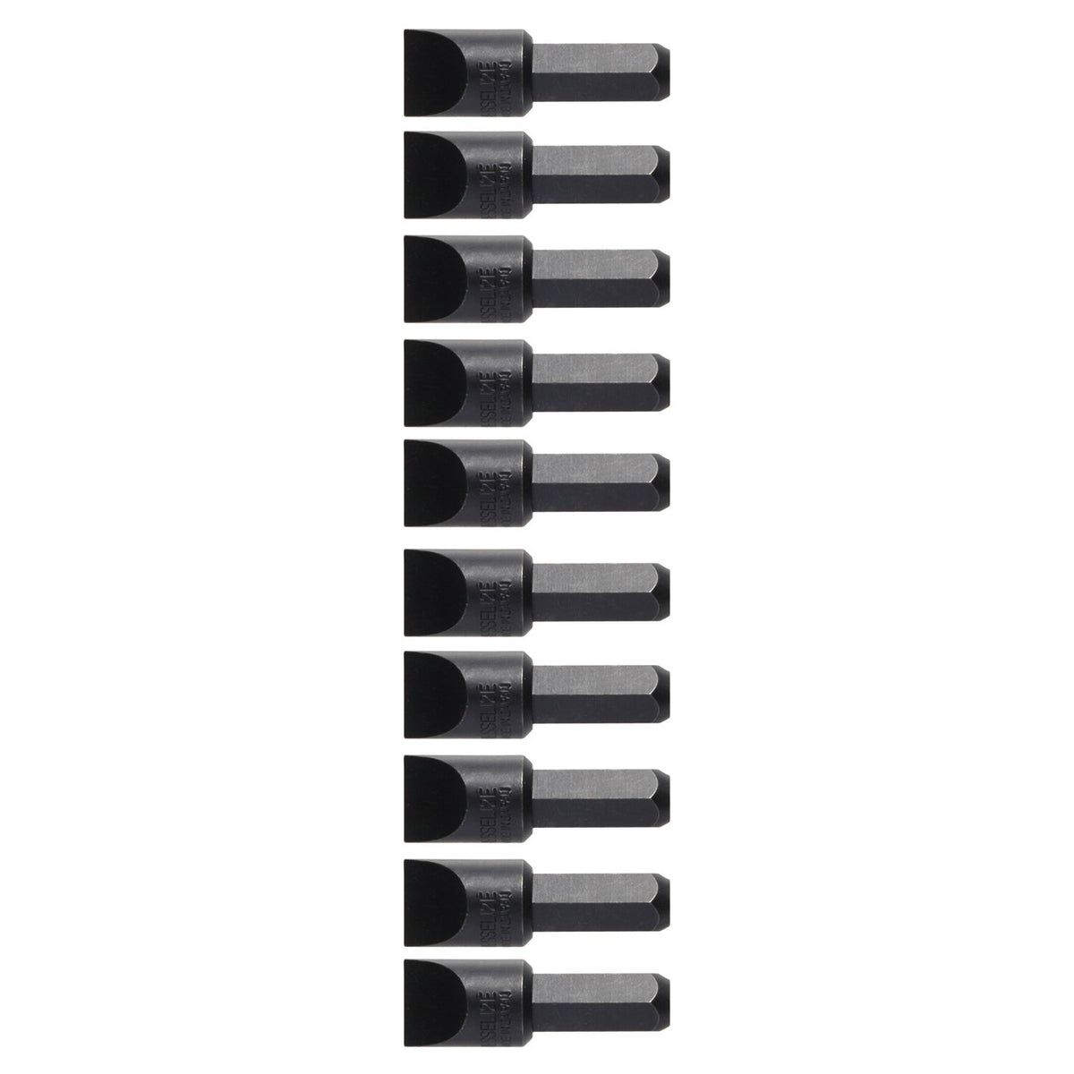 Vessel Impact Driver Bit for Manual Tools - 0.5 x 1.4 inches (12 x 36 mm), Set of 10, Hardness: E (Low Hardness) C51 ZP