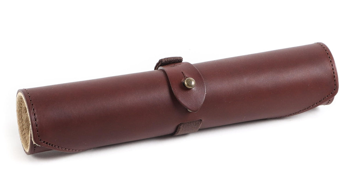 m+ EMUPIU rotolo SUEDE roll pencase Tabacco (Dark Brown)