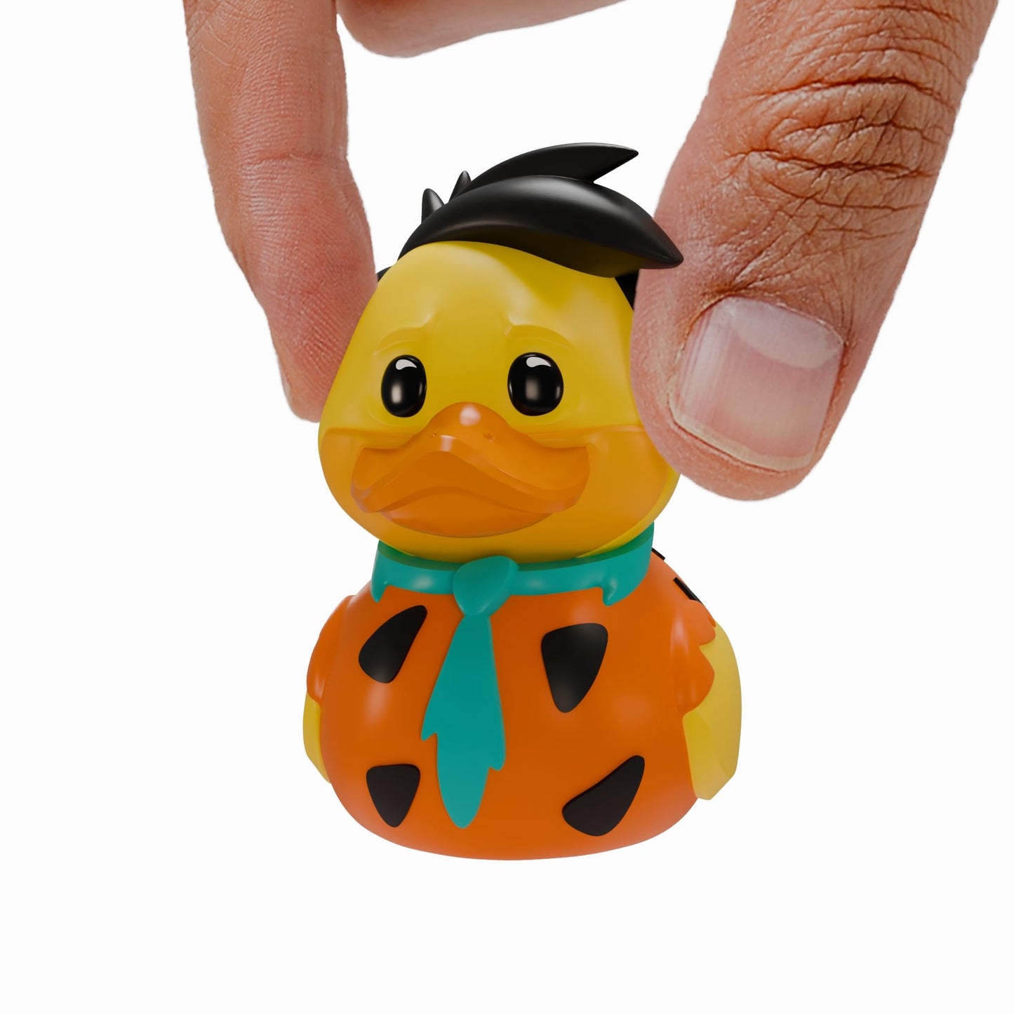 TUBBZ Mini: Flintstones - Fred Flintstone Cosplaying Rubber Duck Vinyl Figure – Official Collectible for Fans of Flintstones