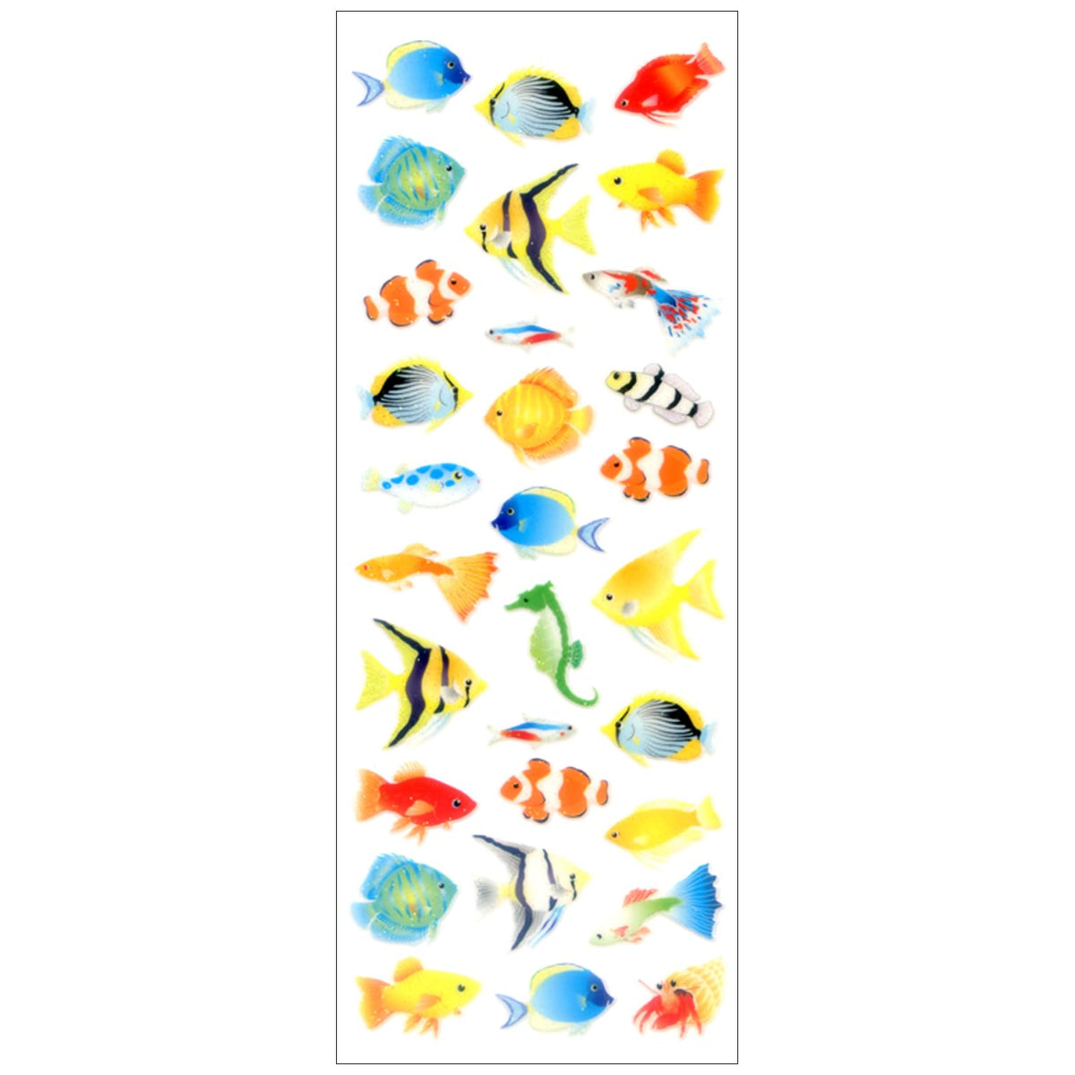 Okoyama Shokai CR181 Sticker with Glitter Tropical Fish