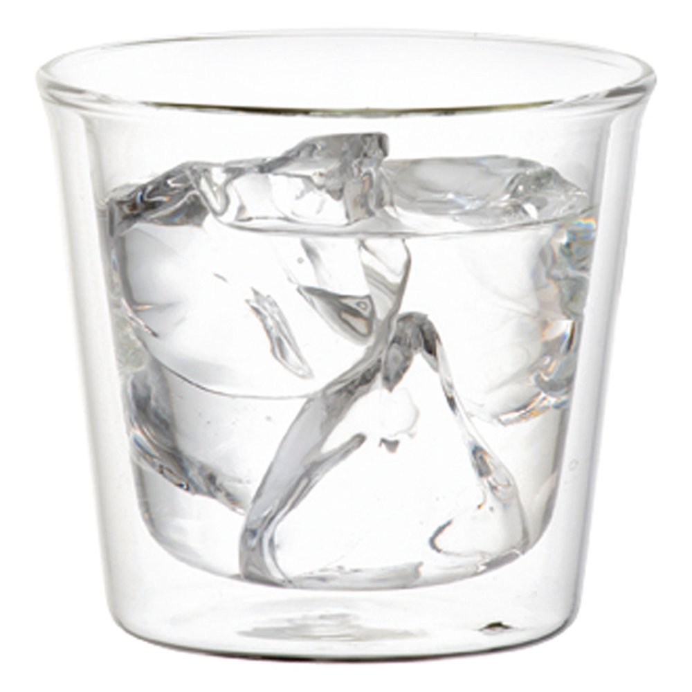 KINTO CAST 21430 Double Wall Rock Glass, 8.5 fl oz (250 ml), Heat Resistant Glass, Double Wall Construction, Microwave and Dishwasher Safe