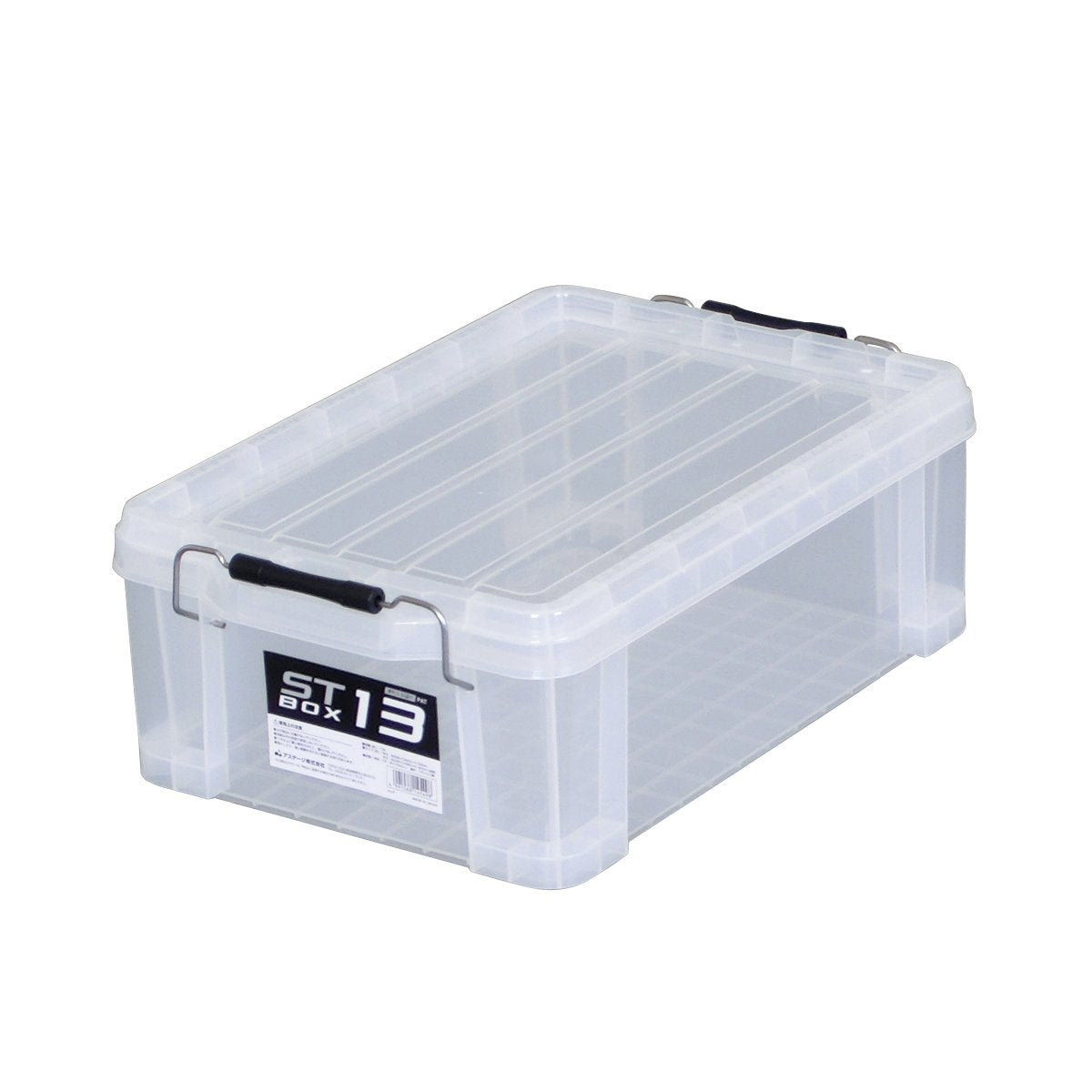 JEJ ASTAGE Storage Box, Made in Japan, ST Box #13, Stacked, Clear, Disaster Preparedness [Width 11.6 x Depth 17.3 x Height 6.3 inches (29.5 x 44 x 16 cm)