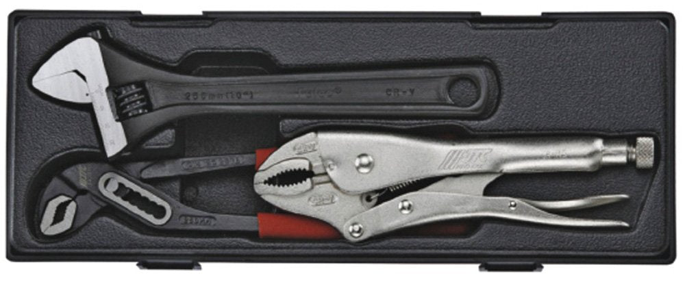 JTC 3pcs Pliers Set Hand Tools Tool Box Roll Cabinet Drawer for Tool Set Monkey baisupuraiya- channellocks jtck5031