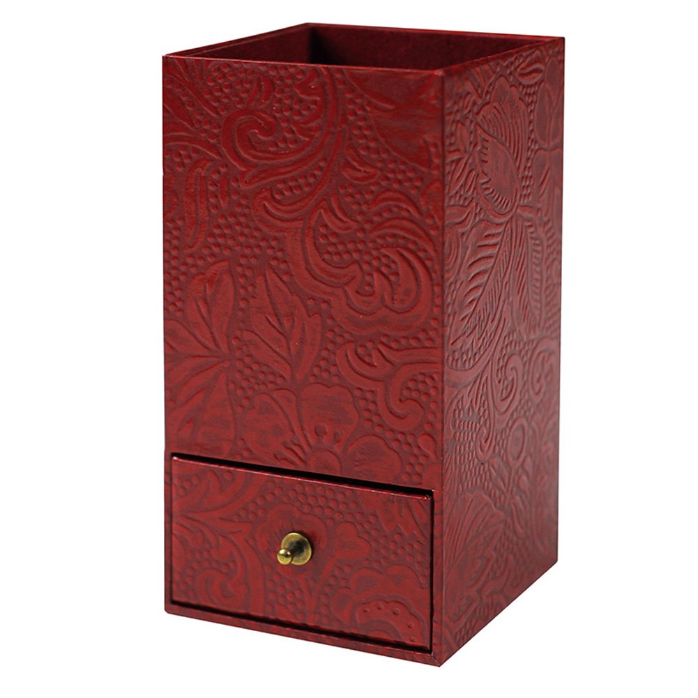 urushi paper pen holder red